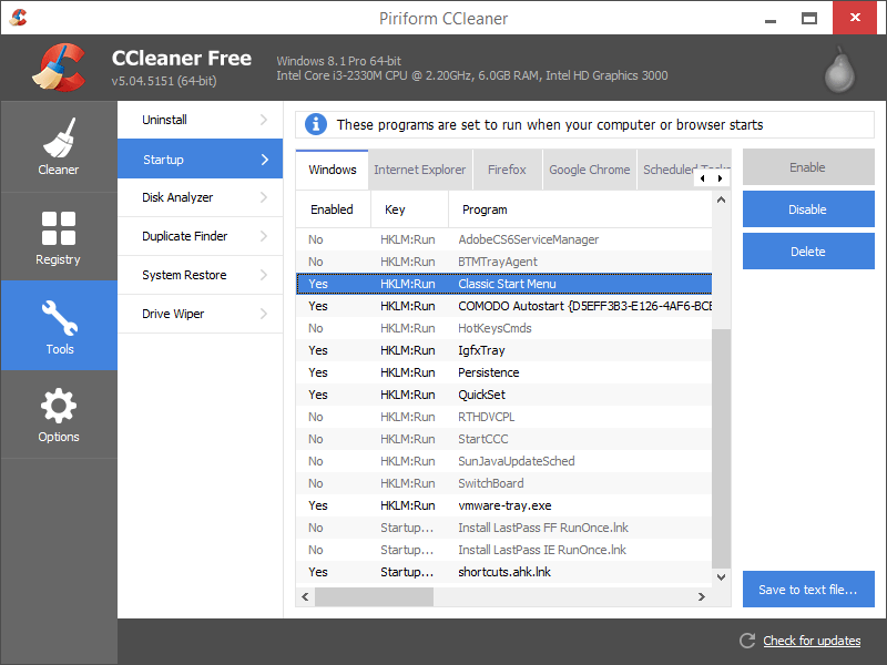 CCleaner: инструмент для очистки вашего ПК.