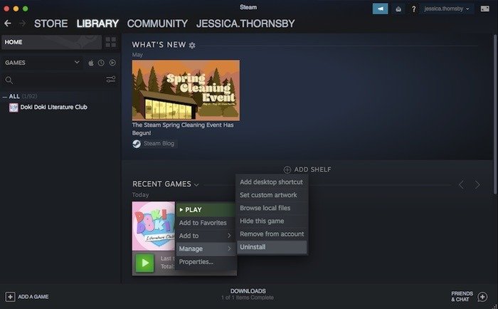 Если все остальное не помогло, вы можете удалить все свои игры Steam, а затем удалить клиент Steam.