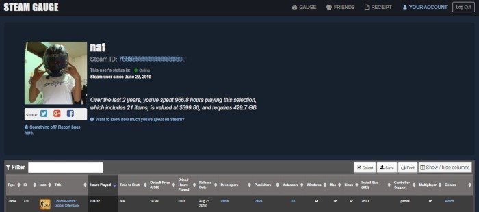 Статистика Steam Датчик пара