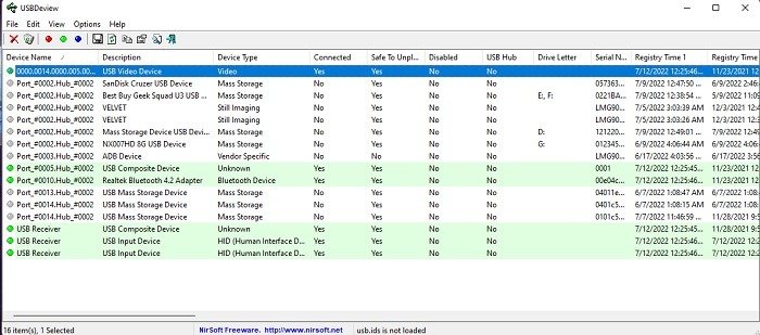 Не позволяйте вашему компьютеру издавать случайные USB-шумы Usbdeview 1