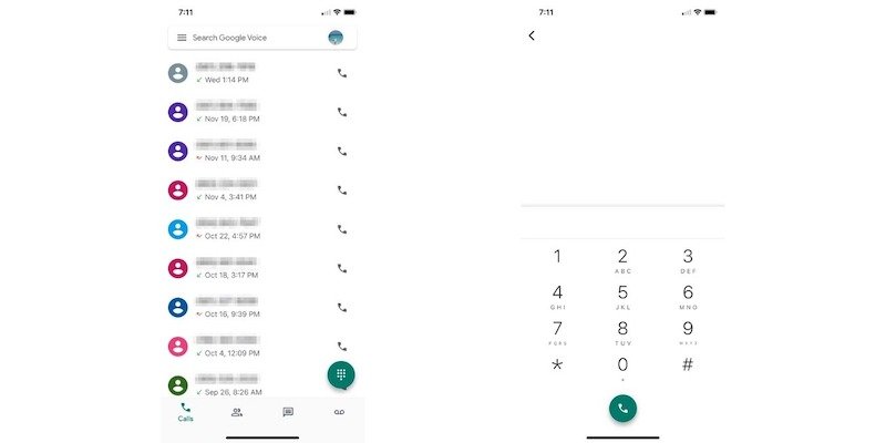 Ускорьте Google Voice для совершения звонков на iOS