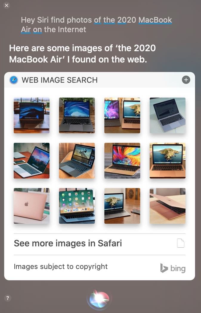 Неожиданное использование Siri Mac Photos Macbook Air