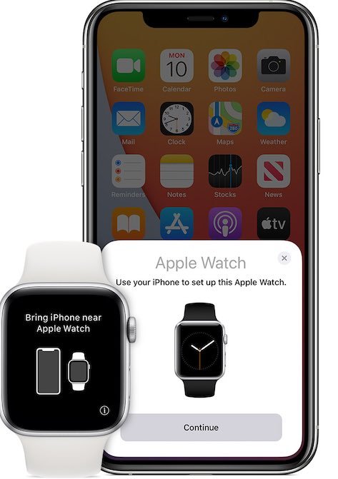 Переключить Apple Watch Iphone Экран настройки пары