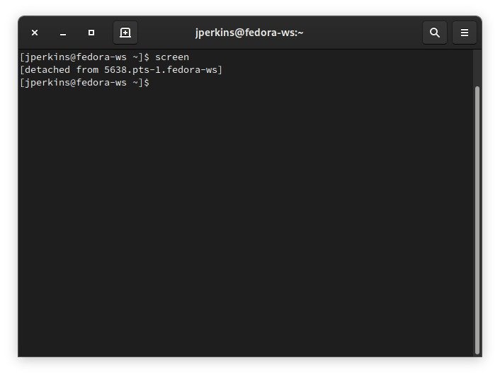 Tmux против экрана Отсоединение экрана 1