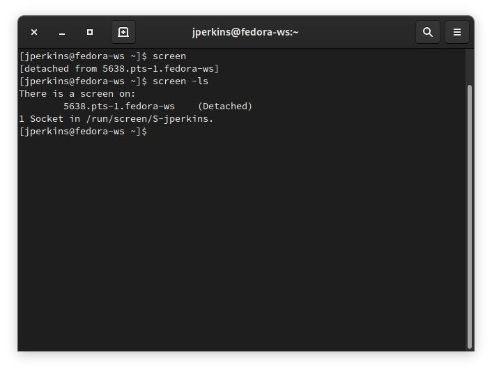 Tmux против экрана Screen Ls 1