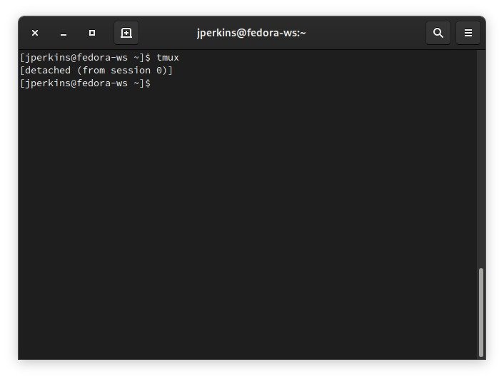 Tmux против экрана Tmux Detach 1