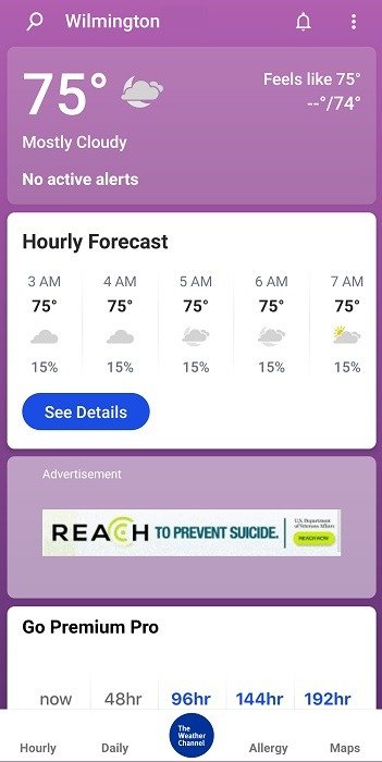 Лучшие альтернативы темному небу для Android Weather Channel