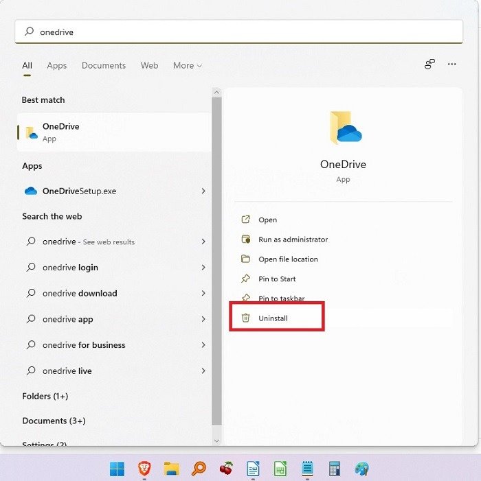 Устранение неполадок синхронизации Onedrive Удалить Onedrive