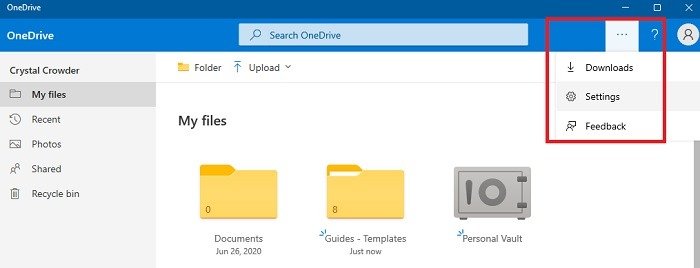 Устранение неполадок настроек синхронизации Onedrive