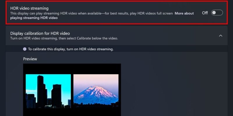 Отключение потокового HDR-видео через настройки