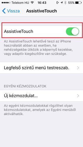 включение вспомогательного сенсорного экрана iPhone-1