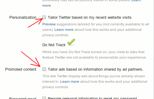 twitter-отказ от индивидуальной рекламы