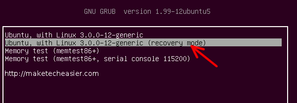 экран Ubuntu-Grub