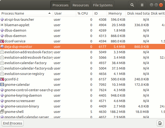 Ubuntu-память-система-монитор-процессы