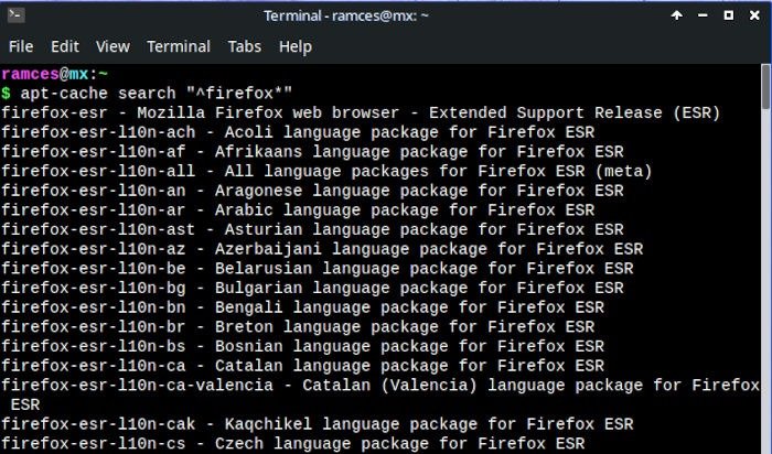 Кандидат на установку Ubuntu 05 без установки Поиск Apt Firefox