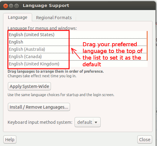 Ubuntu-установить-язык по умолчанию