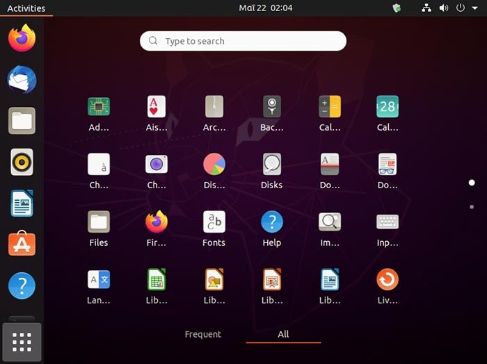 Меню приложений Ubuntu против Mint Ubuntu