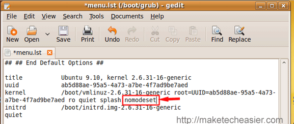 Ubuntu-кармический-grub-меню