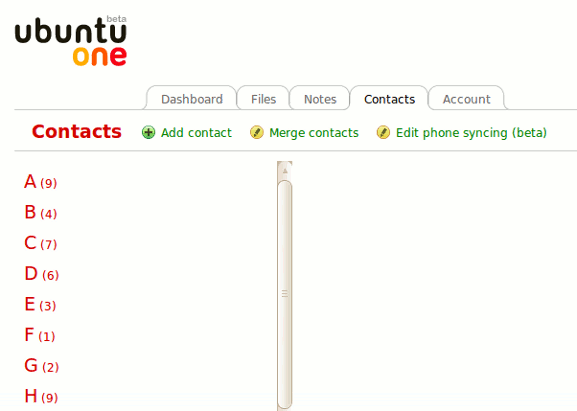 ubuntuone-контакт