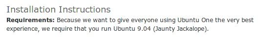 требование ubuntuone
