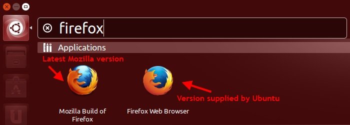 Убунтузилла два Firefox