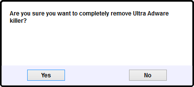 Ultra Adware Killer будет удален автоматически.