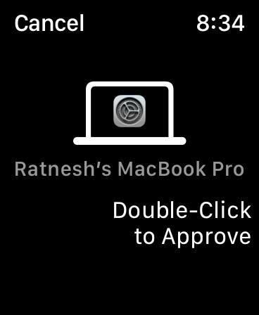Разблокируйте Mac с помощью Apple Watch. Дважды щелкните, чтобы одобрить