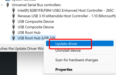 Обновление драйверов корневого USB-концентратора (USB3.0)