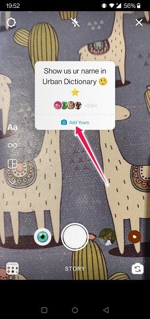 Используйте «Добавьте свой стикер», загрузите историю в Instagram