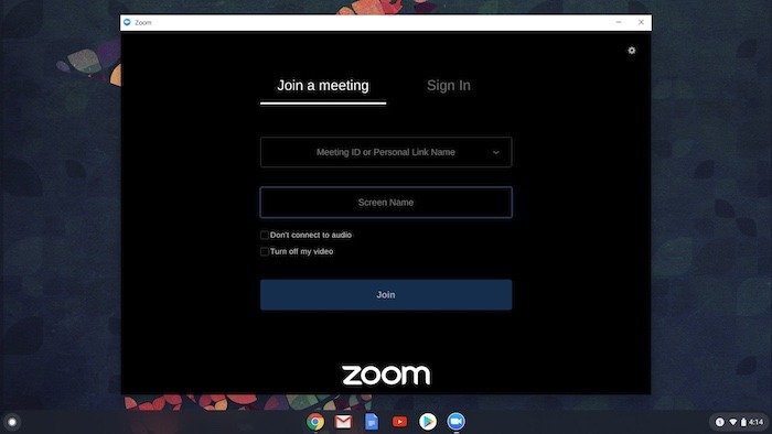 Используйте Zoom Chromebook Zoom Войти