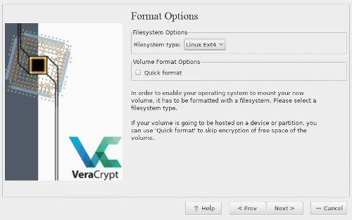 Тип раздела VeraCrypt