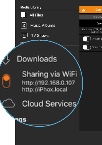 vlc-поток-видео-в-ios-vlc-приложение-ios-совместное использование-через-IP-адрес-Wi-Fi