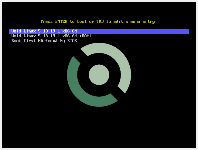 Загрузочное меню Voidlinux 5