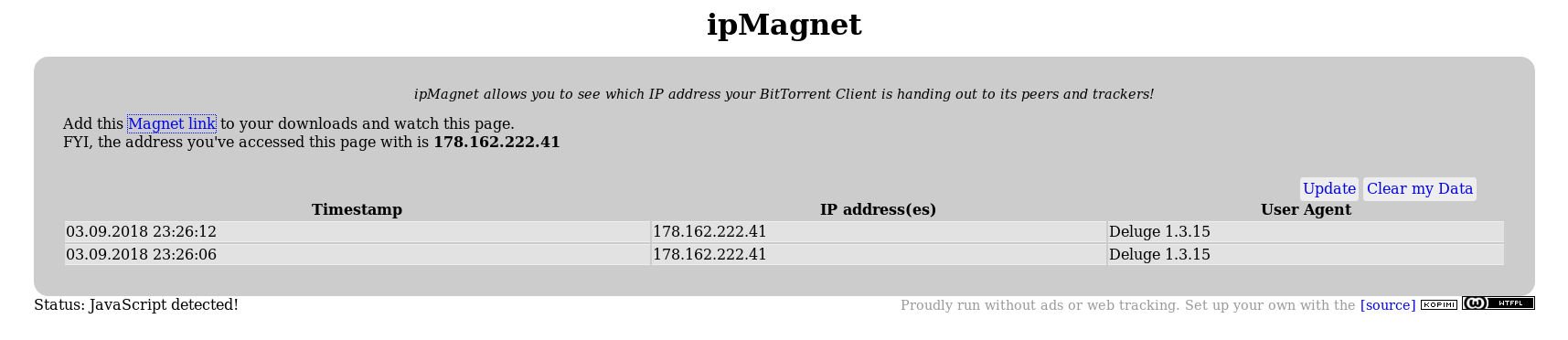 Результаты IPMagnet