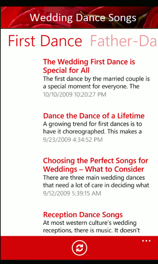 свадебные приложения-танцевальные песни