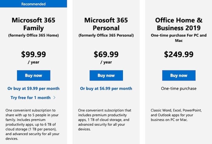 Что такое цены на Microsoft 365 Personal?
