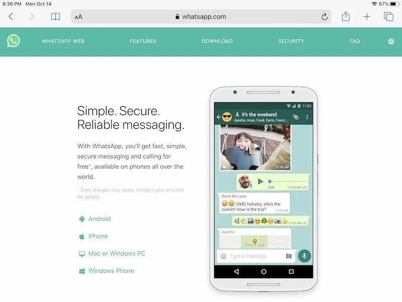 WhatsApp Ipad без веб-сайта для взлома джейлбрейка