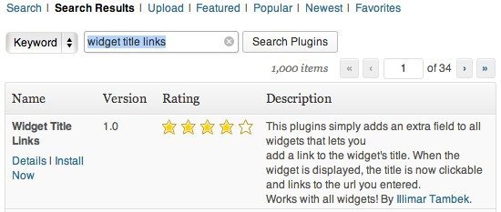 Установите плагин WordPress Widget Title Links.