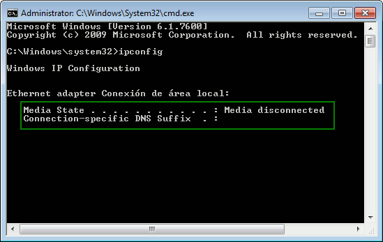 win7ci-cmd-ipconfig