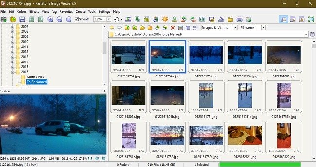 Альтернативы Windows 10 Photos Faststone