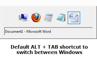 Ярлык Alt Tab по умолчанию для переключения окон программы