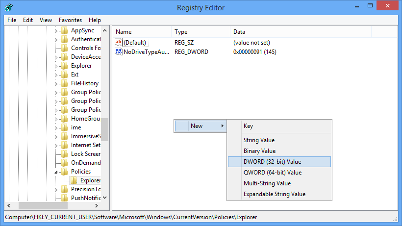 windows-autoplay-new-dword-value