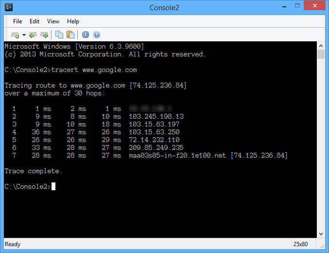 команда windows-net-utilities-tracert