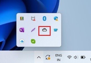 Значок Windows Onedrive на панели задач