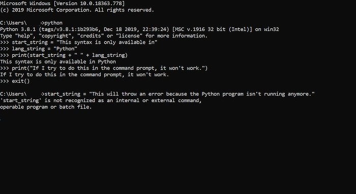 Пример пути Windows в Python