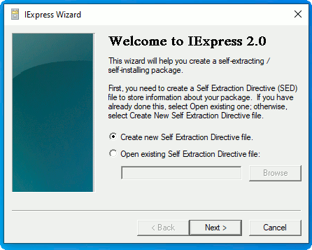 Windows10 Iexpress Добро пожаловать