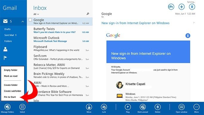 Windows8livilesemail-pintostart