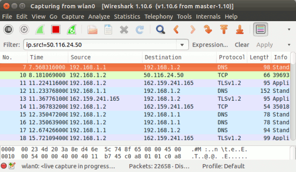 Wireshark-исключить-IP