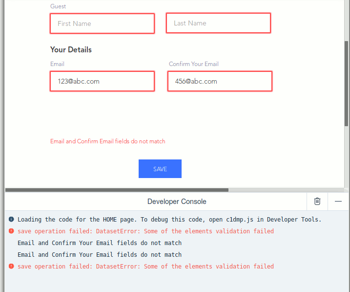 Wix-код-проверка JavaScript