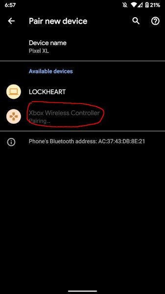 Беспроводной контроллер Xbox для Android, шаг 3